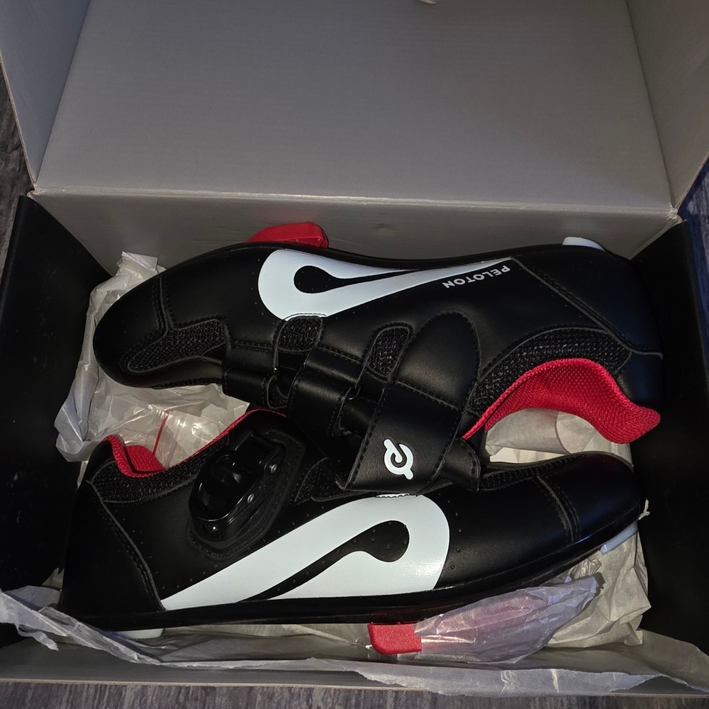 Peloton Cycling Shoes Black Red EU 40 Men 7 Women 9 Delta Cleats